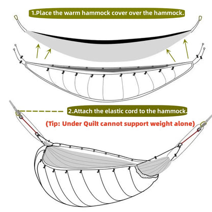 4-Season Hammock Under Quilt – Insulated Sleeping Blanket, Rated 5–20°C