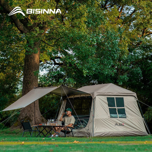 3-4 Person Automatic Cabin Camping Tent – Quick Setup, 150D Oxford, 2000-3000mm Waterproof