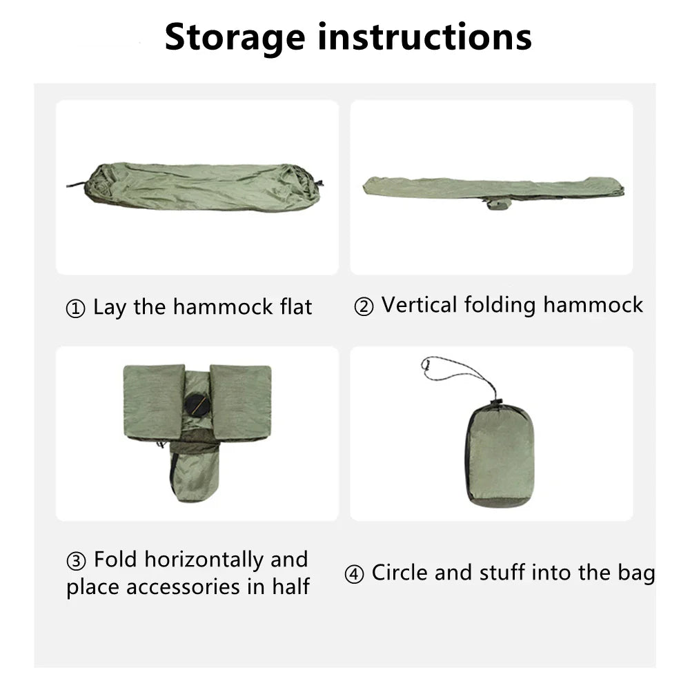 Portable Outdoor Camping Leisure Double Mosquito Net Hammocks  Garden Travel Tourist Nature Hike Sleeping Hanging Hammock Swing