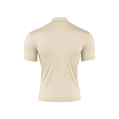 2025 compress sports Men T-shirt quick-dry Half High Collar Short Sleeve Pullover Tops Tight Breathable tops men Running T-shirt