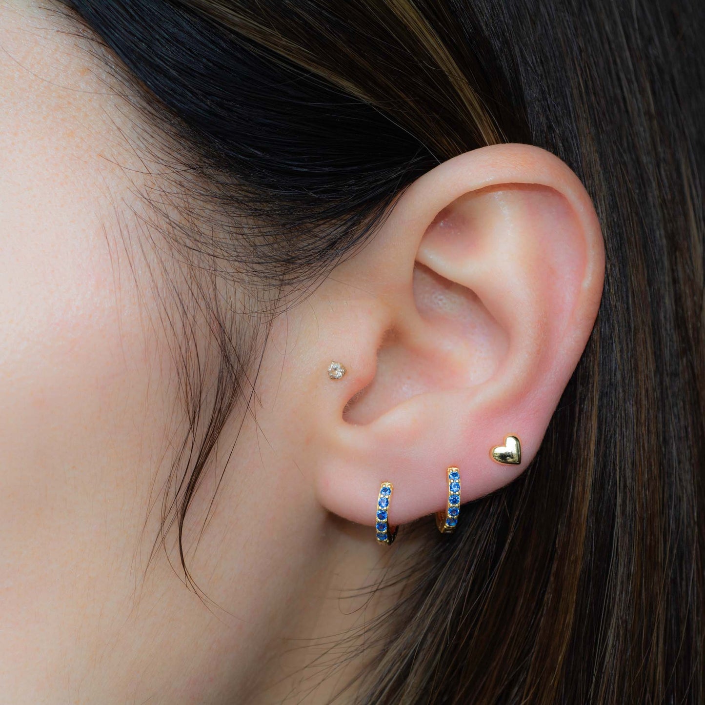 7mm Sapphire Huggies