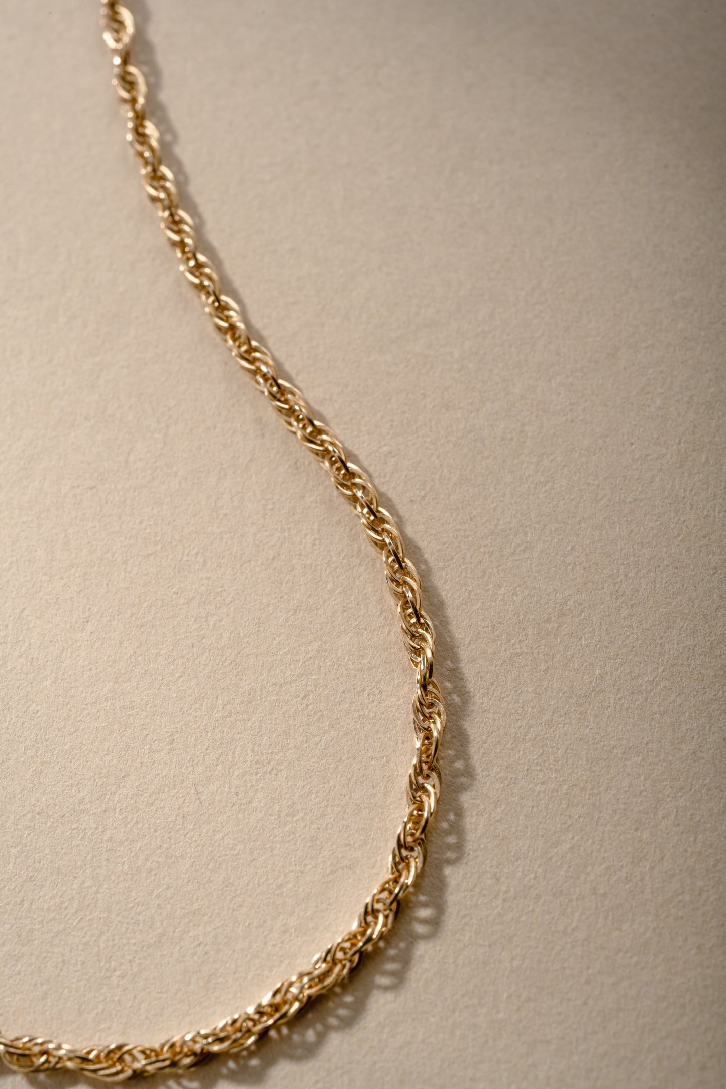 Gold Rope Chain Necklace