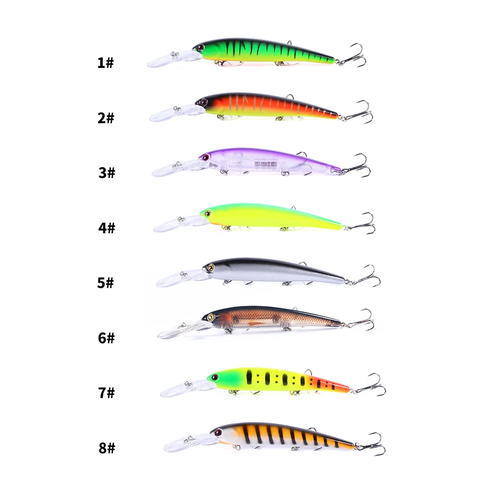 Deep Diving Minnow Wobbler Lure – 16.5cm, 21g, 2.5-4.5m Depth, Bass Pike Perch, 3 Colors