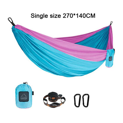 Portable Camping Hammock – Lightweight Nylon Parachute Hammock for Outdoor & Garden