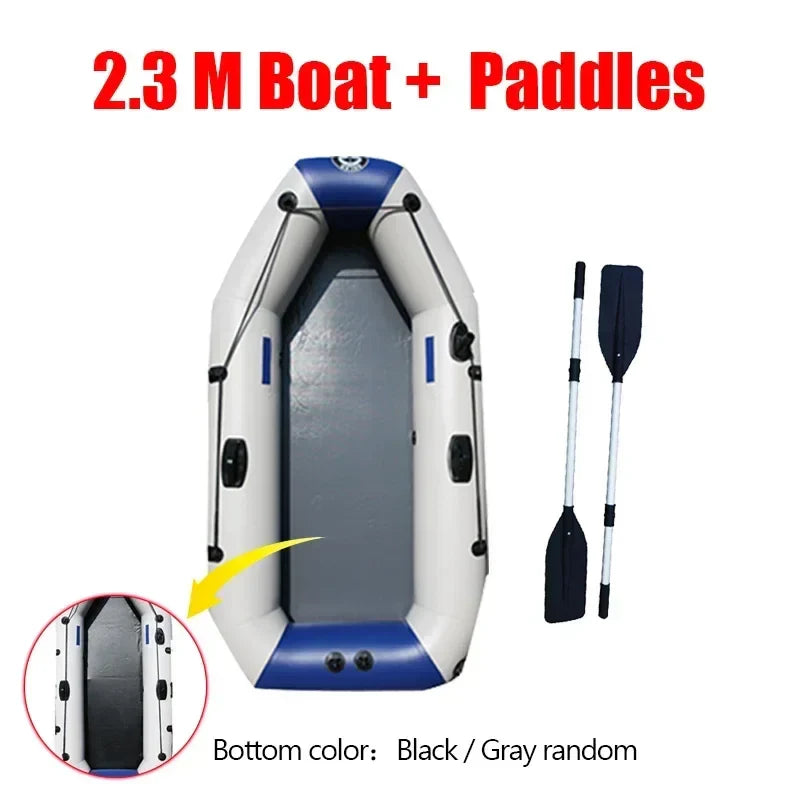 Wear-Resistant Inflatable Fishing Kayak – PVC Rowing Dinghy, 1–5 Persons (175–260cm)