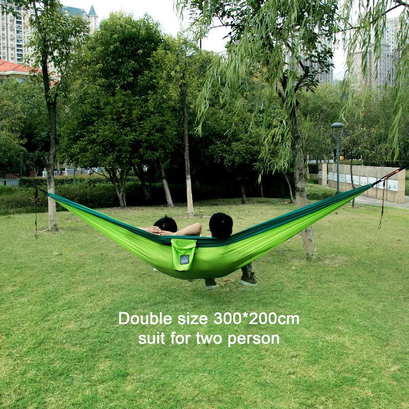 Portable Camping Hammock – Lightweight Nylon Parachute Hammock for Outdoor & Garden