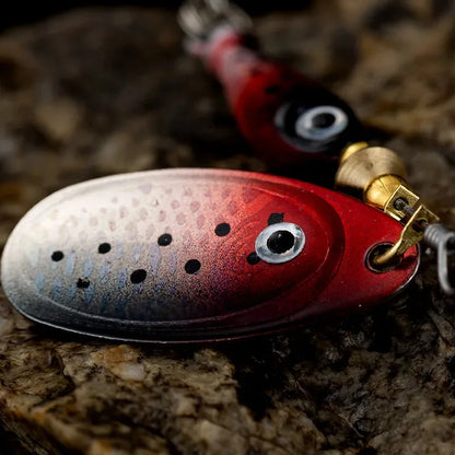9g Rotating Spoon Fishing Lure – Metal Spinner with Triple Hook for Bass & Carp