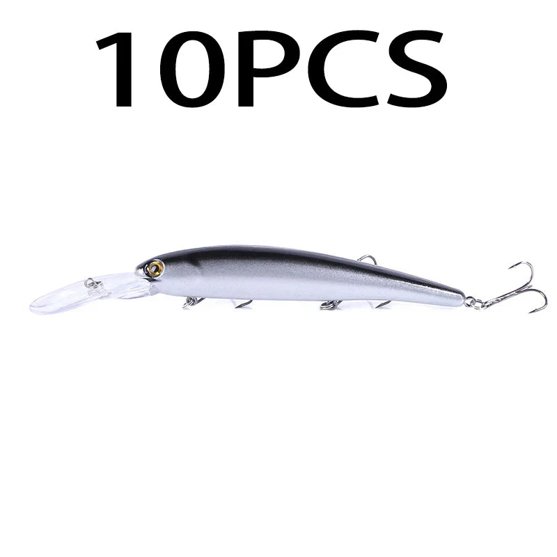 Deep Diving Minnow Wobbler Lure – 16.5cm, 21g, 2.5-4.5m Depth, Bass Pike Perch, 3 Colors