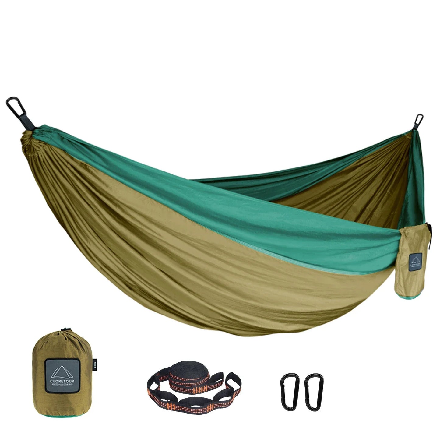 Portable Camping Hammock – Lightweight Nylon Parachute Hammock for Outdoor & Garden