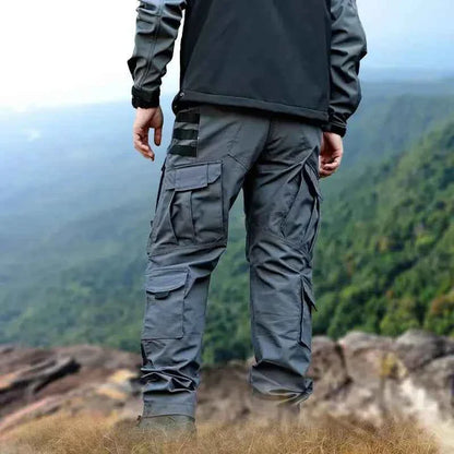 Men's Tactical Cargo Pants – Waterproof Multi-Pocket Outdoor Hiking Trousers
