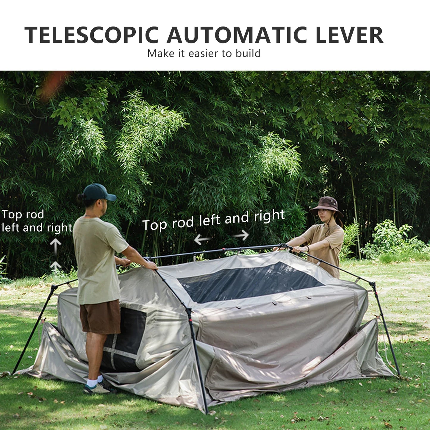 3-4 Person Automatic Cabin Camping Tent – Quick Setup, 150D Oxford, 2000-3000mm Waterproof