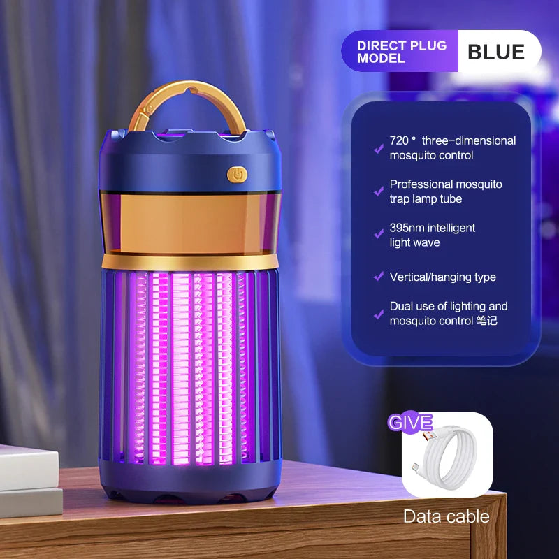 3-in-1 Mosquito Repellent Camping Lamp – Bug Zapper, Night Light & Insect Killer