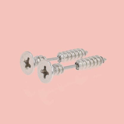 Silver Screw Earrings
