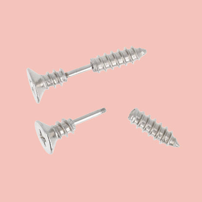 Silver Screw Earrings