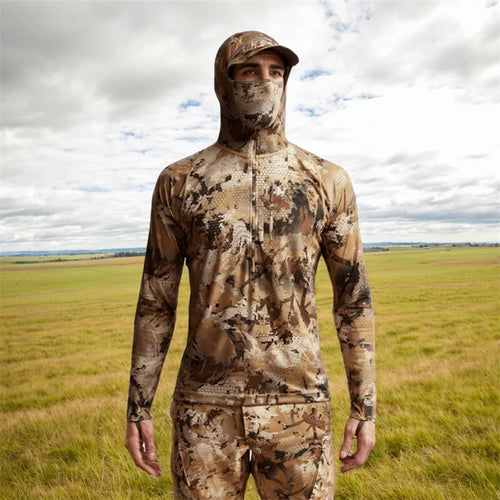 Camo Hunting Hoodie with Face Mask – Lightweight Pullover for Fishing & Outdoor Use