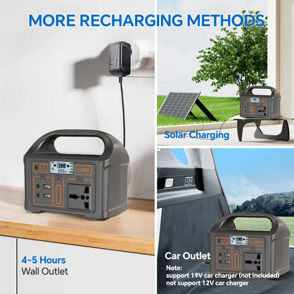 100W Portable Power Station 24000mAh LiFePO4 Charging Station Solar Generator 220V/110V Energy Storage Power Supply for Camping