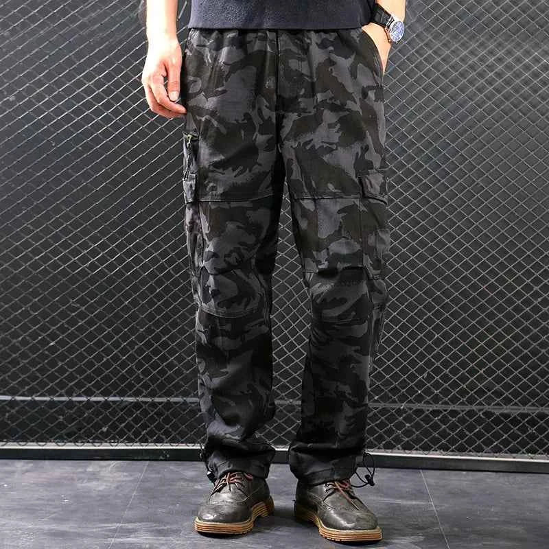 Men's Tactical Trousers Large Size Loose Casual Pants Running Overalls Men's Sweatpants Sports Hiking Outdoor Clothes Work Pants