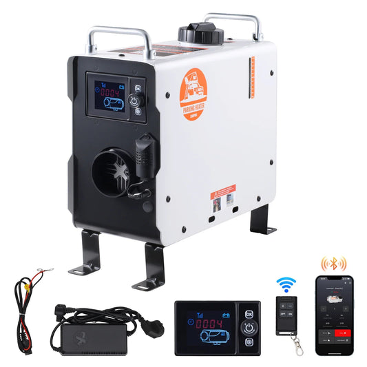 2KW Diesel Air Heater – Remote Control, Bluetooth App, CO Alarm, DC 12-24V