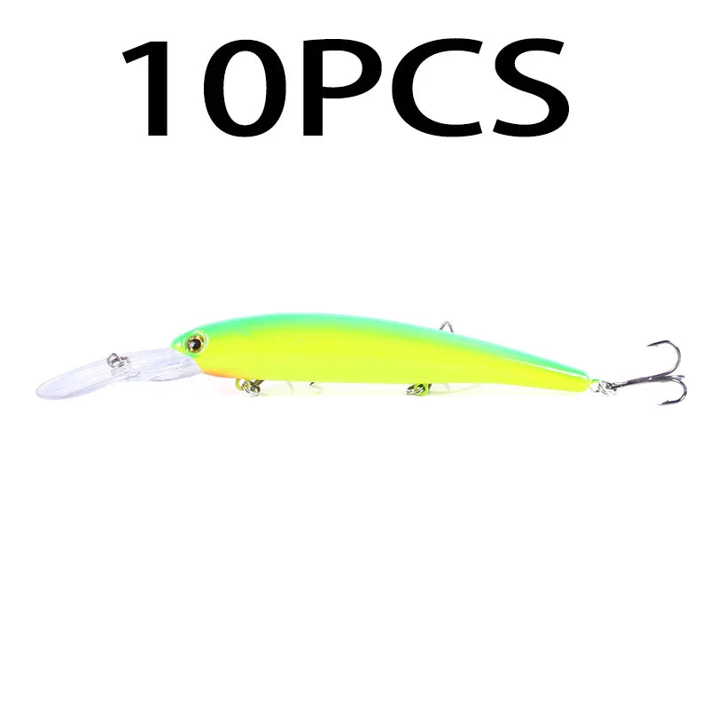 Deep Diving Minnow Wobbler Lure – 16.5cm, 21g, 2.5-4.5m Depth, Bass Pike Perch, 3 Colors
