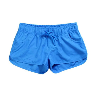 2025 Summer Women's Beach Shorts Quick Drying High Waist Tropical Printed Elastic Waist Swimming Shorts Breathable
