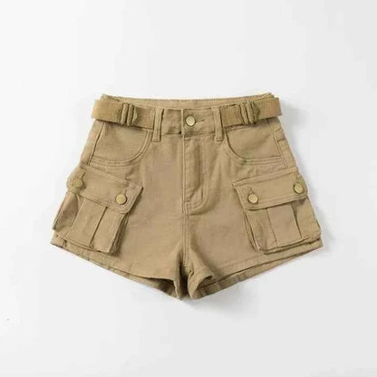 Women's High Waist Mini Skirt Y2K Denim Workwear Shorts Elastic Slimming Summer Hot Pants Trendy plus Size Skirts for Ladies