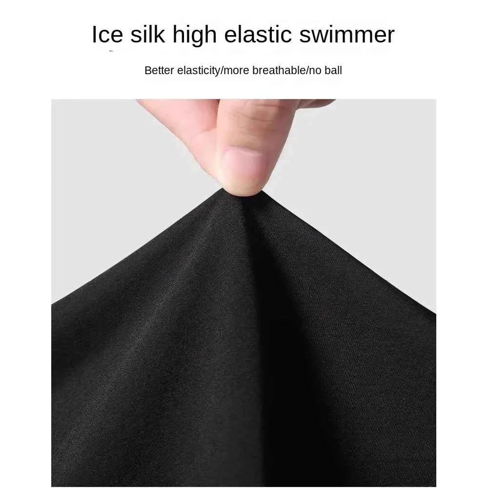 Men's Ice Silk Sun Protection Swim Top – Short Sleeve Summer Rashguard