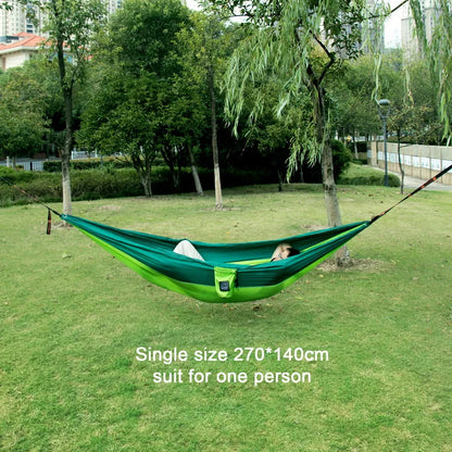 Portable Camping Hammock – Lightweight Nylon Parachute Hammock for Outdoor & Garden