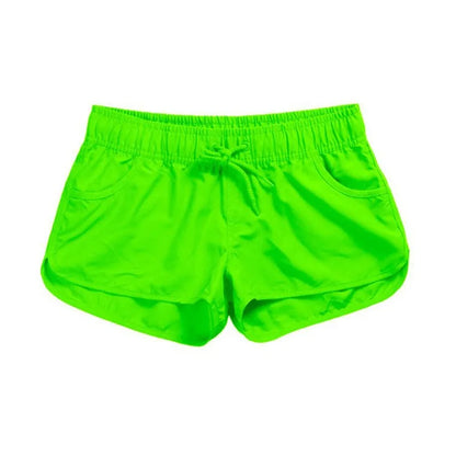 2025 Summer Women's Beach Shorts Quick Drying High Waist Tropical Printed Elastic Waist Swimming Shorts Breathable