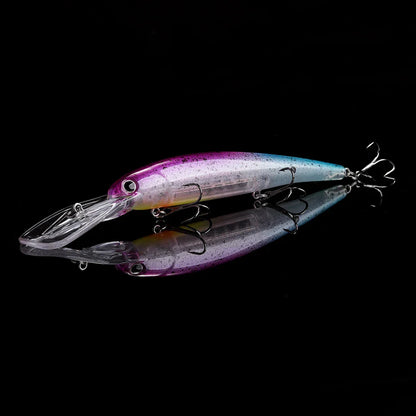 Floating Minnow Lure – 120mm, 20g, Trolling Wobbler Crankbait, Bass & Pike, 6 Colors