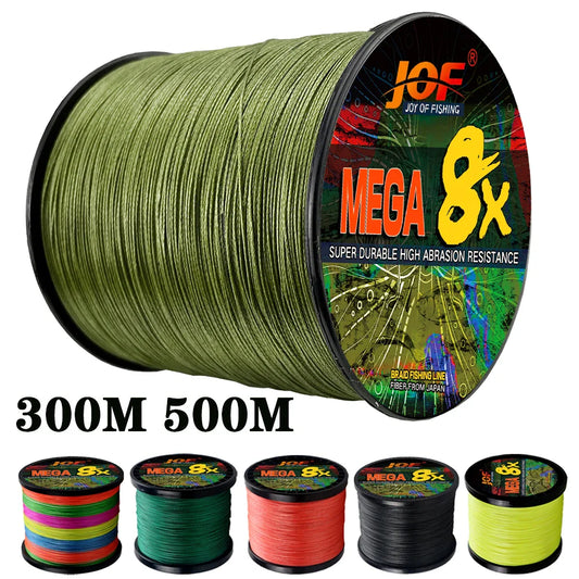 8-Strand Braided PE Fishing Line – 18-78lb, 300m/500m, 5 Colors, Saltwater & Freshwater