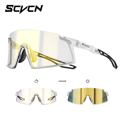 Kapvoe Cycling Sunglasses Photochormic Glasses for Men Hiking UV400 Sports Casual Glggles MTB Bike Glasses Outdoor Eyewear 2026