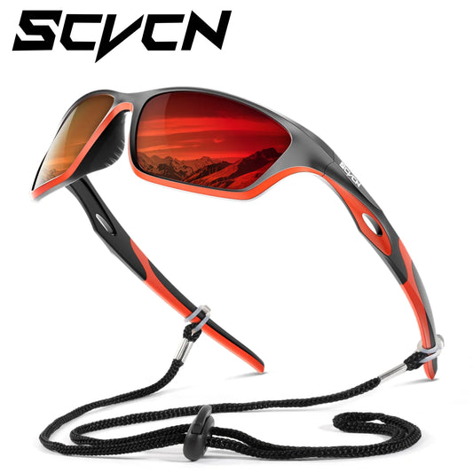 SCVCN Polarized Fishing Sunglasses Sports Sunglasses for Men and Women Men and Women Mountain Bicycle Riding Goggle Bike UV400