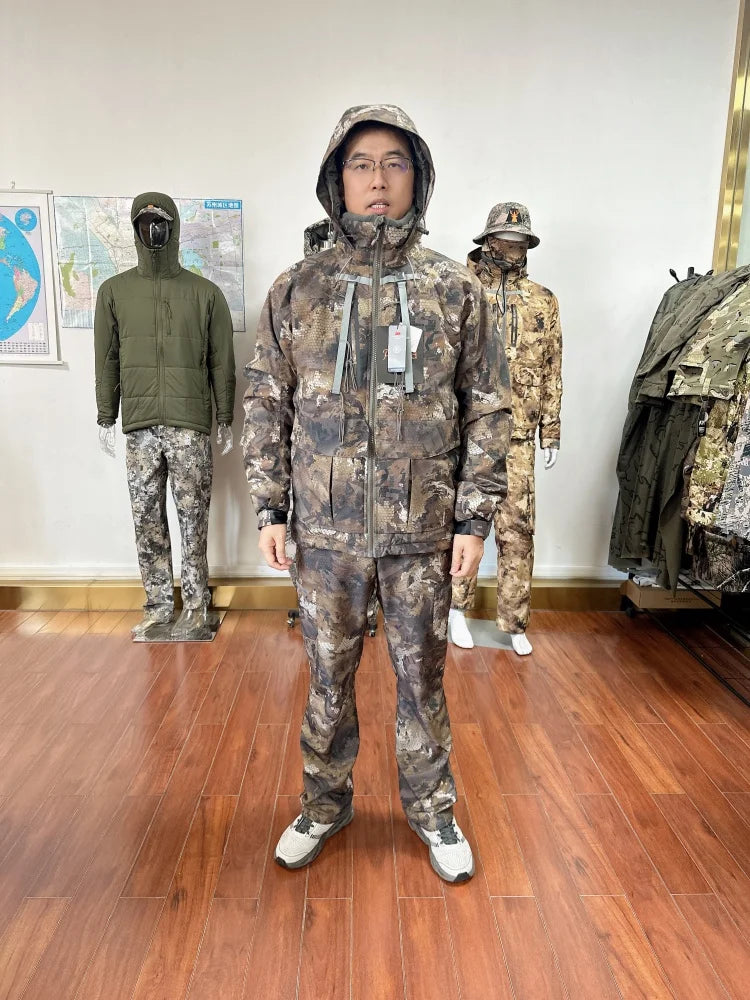 Men's Winter Camo Hunting Jacket – Waterproof Insulated Hudson Jacket for Fishing & Hunting