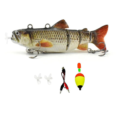 USB Rechargeable Electric Robotic Fishing Lure – 4-Segment Auto Swimbait, 90mm & 130mm
