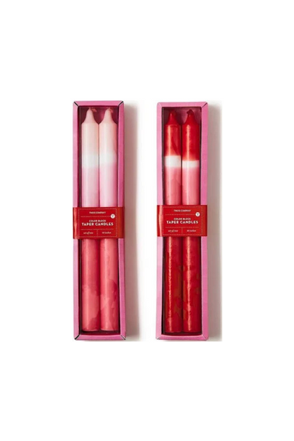Color Block Taper Candles