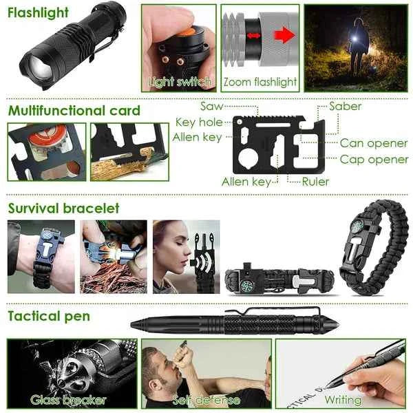 47-Piece Emergency Survival Kit – EDC Gear & Equipment