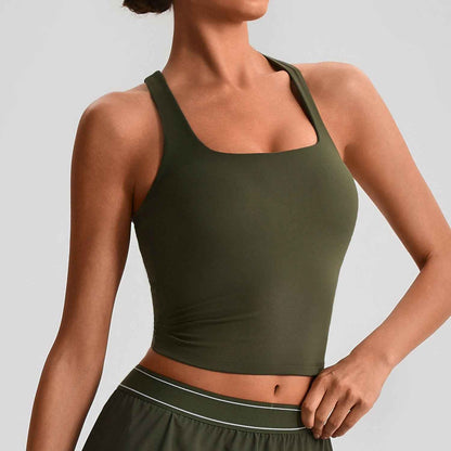 Women's Longline Sports Bra – High-Coverage Active Bra for Yoga & Gym
