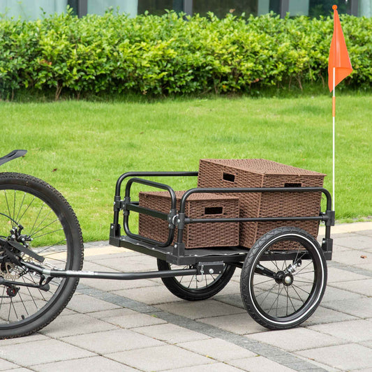 Bike Cargo Trailer & Wagon | 88 lb Capacity, Suspension & Triple Safety Visibility