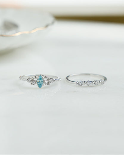 Aquamarine Ring Set