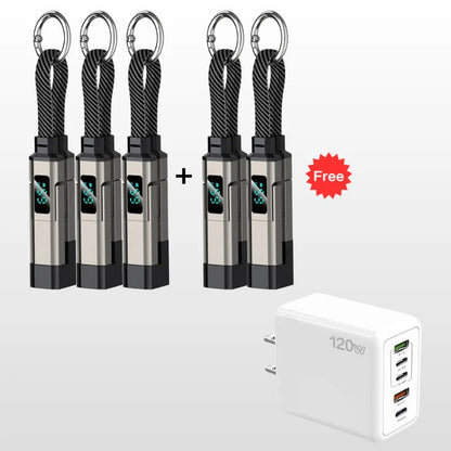 üî•Limited Time SALE 40% OFFüî•4-in-1 Digital Display Keychain Charging Cable