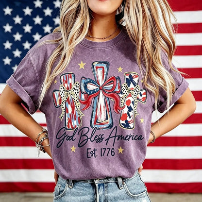 ‚≠ê God Bless America Women T-Shirt - Vintage 250th Anniversary USA Gift TeeüéÜ