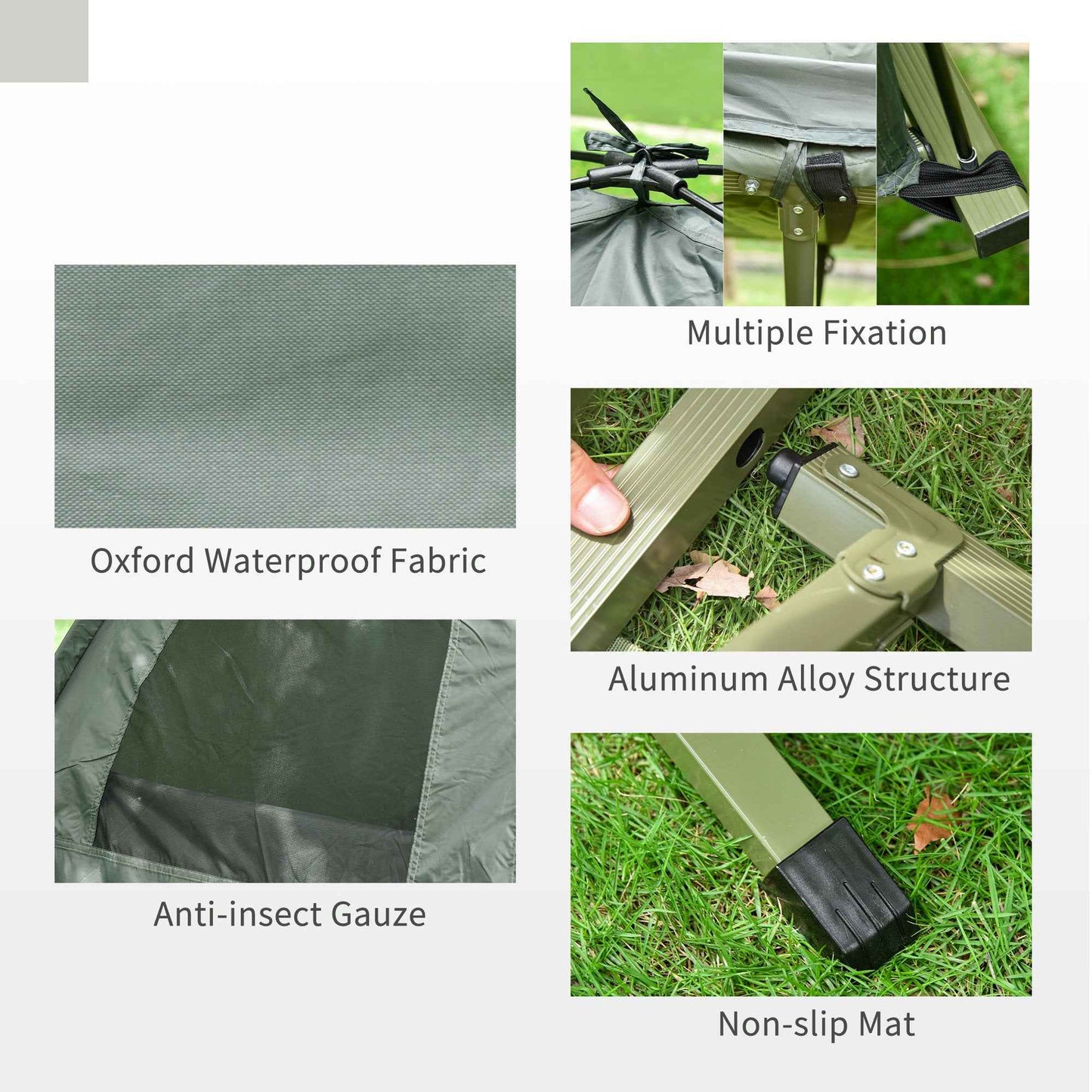 All-in-One Camping Cot Tent Combo – Elevated Sleeping Cot with Built-In Tent