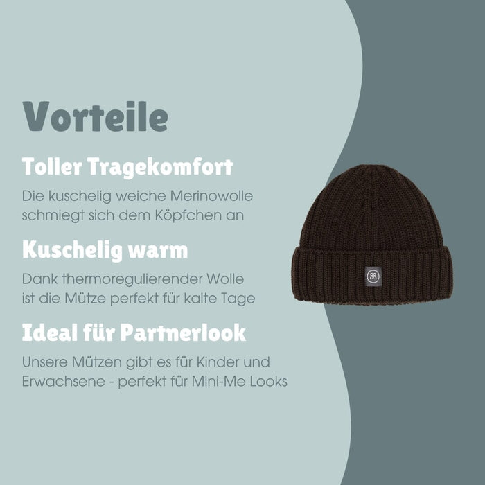 Babymütze aus Merinowolle | Essential Chocolate