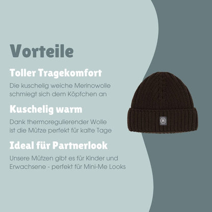 Babymütze aus Merinowolle | Essential Chocolate