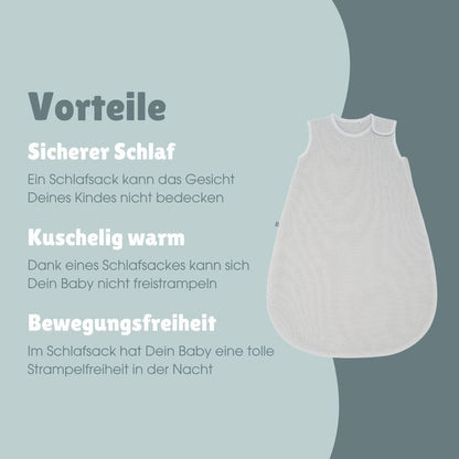 Babyschlafsack aus Merinowolle 1.0 TOG | Essential Grau