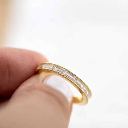 Bezeled Baguette Ring