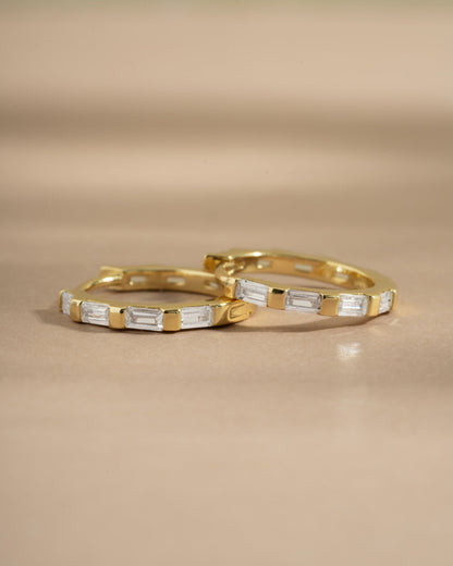 Baguette Hoop Earrings