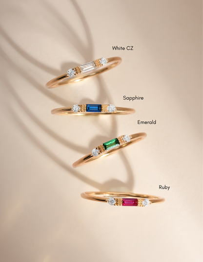 Ruby Baguette Ring