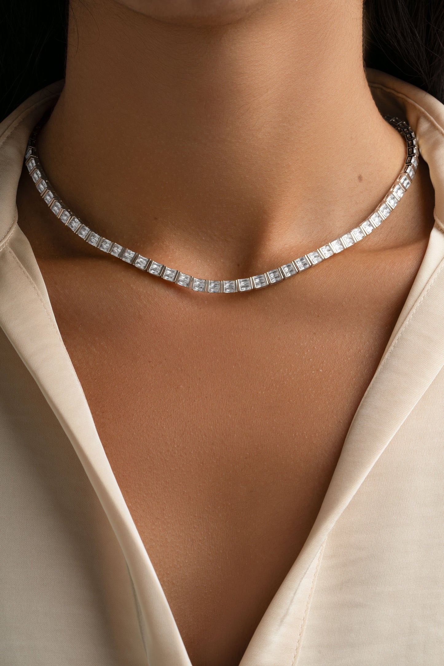 Baguette Tennis Necklace