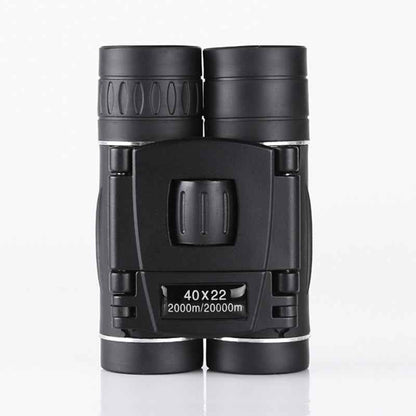 40x22 HD Binoculars – High-Power Compact Crescent Double Barrel with Optional Clip